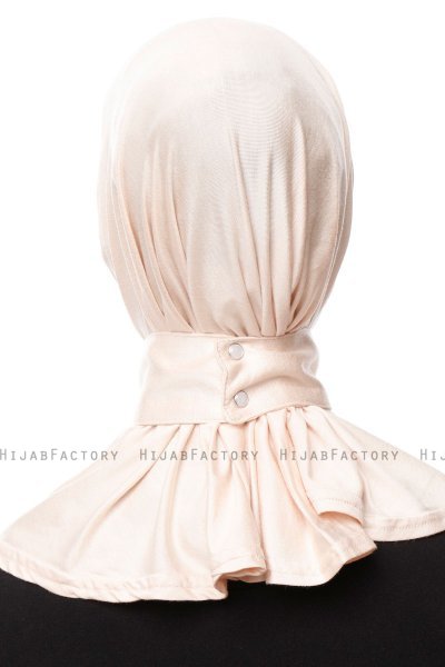Zeliha - Hijab Práctico Viscosa Beige Claro