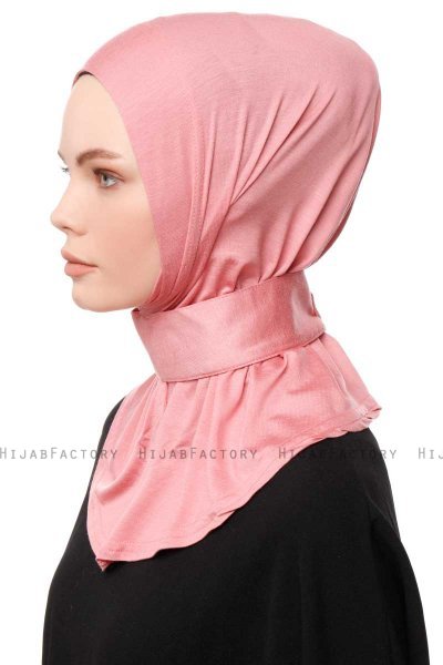 Zeliha - Hijab Práctico Viscosa Rosa Oscuro
