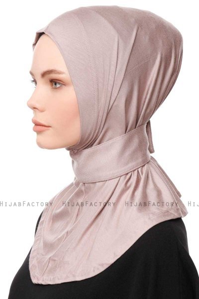 Zeliha - Hijab Práctico Viscosa Piedra Gris