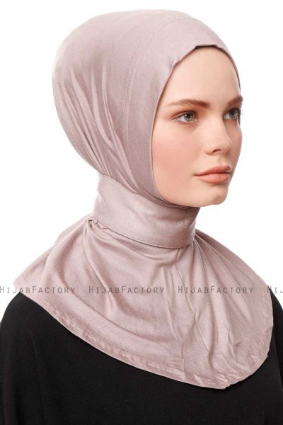 Zeliha - Hijab Práctico Viscosa Piedra Gris