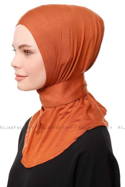 Zeliha - Hijab Práctico Viscosa Ladrillo