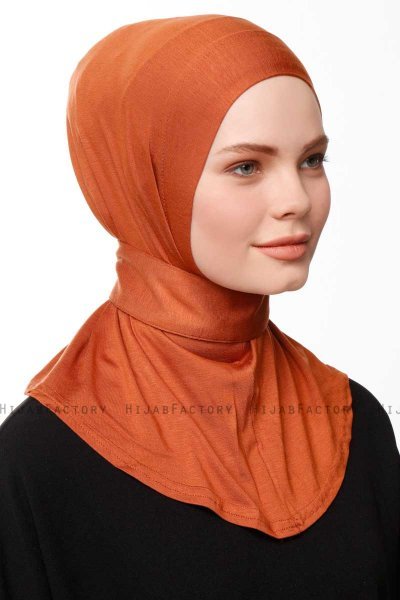Zeliha - Hijab Práctico Viscosa Ladrillo