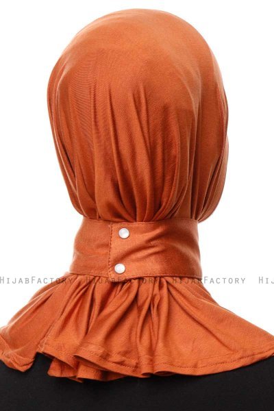 Zeliha - Hijab Práctico Viscosa Ladrillo