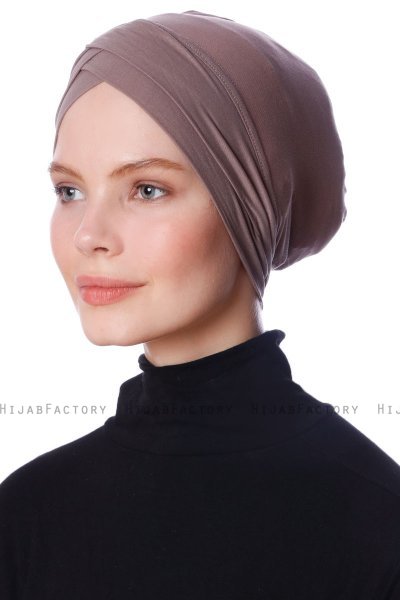 Zeynep - Pañuelo Parizien Taupe Oscuro - Ecardin