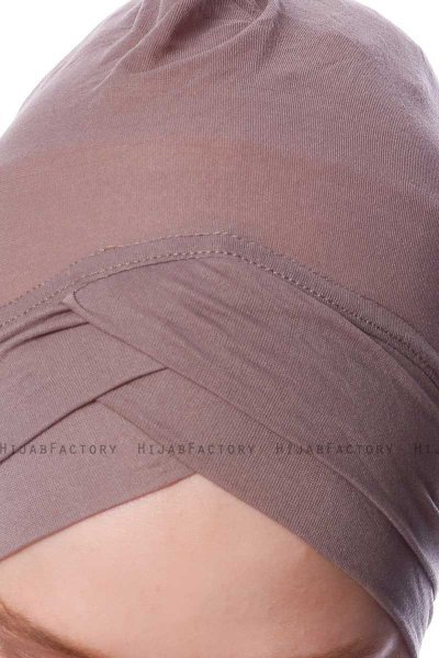 Zeynep - Pañuelo Parizien Taupe Oscuro - Ecardin