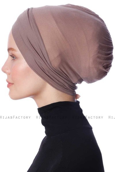 Zeynep - Pañuelo Parizien Taupe Oscuro - Ecardin