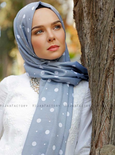 Zinera - Hijab Estampado Gris - Sal Evi