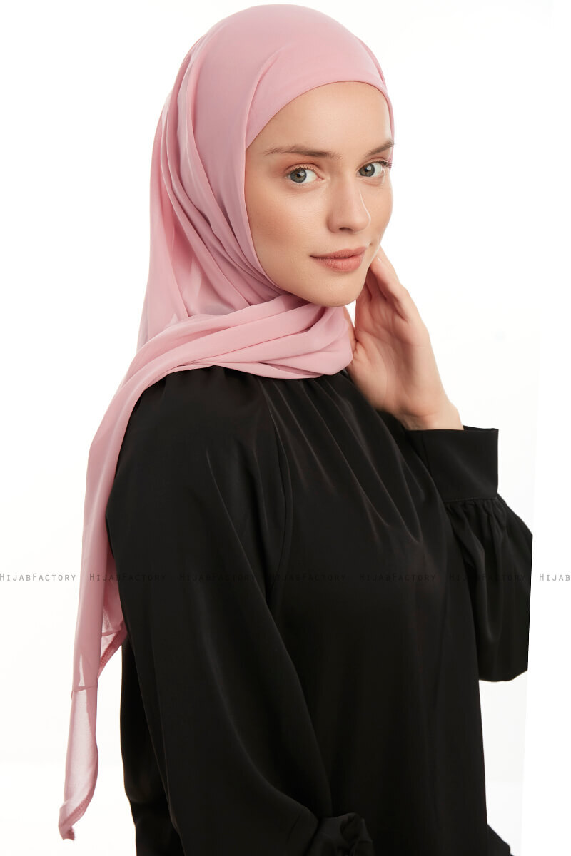 Sahar - Hijab Chiffon One Piece Rosa Oscuro